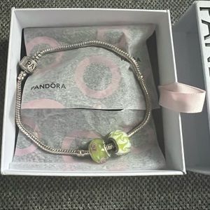 Pandora Charm Bracelet with Two Charms